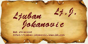 Ljuban Jokanović vizit kartica